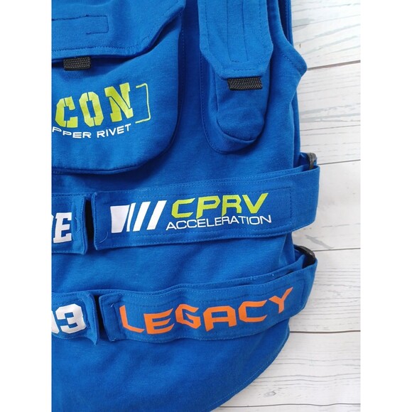 COPPER RIVET Blue Hype Utility Vest Sz S Wordwide Champ Legacy Unstoppable - Picture 2 of 10